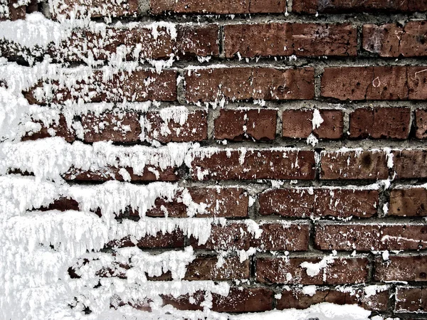 Parete coperta di neve — Foto Stock