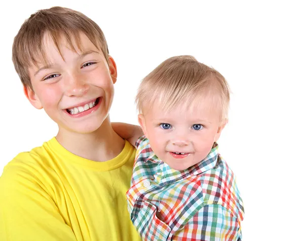 Happy Kid and Baby Boy — Stock Photo, Image