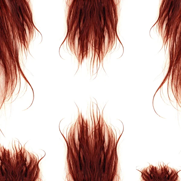 Brunt hår isolerade — Stockfoto