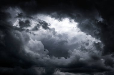 Fırtına ve Yağmurdan Önce Dramatik Kara Bulutlar