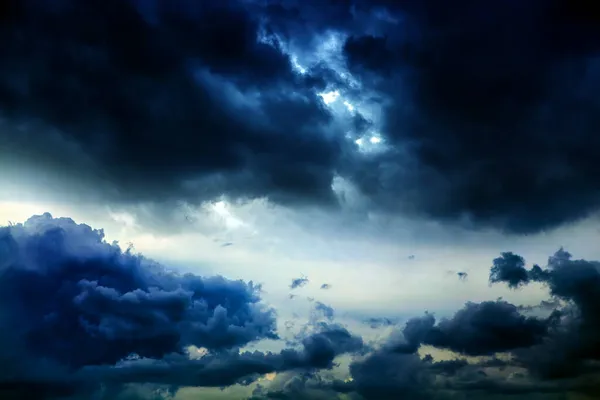 Dramatische Donkere Wolken Voor Onweer Regen — Stockfoto