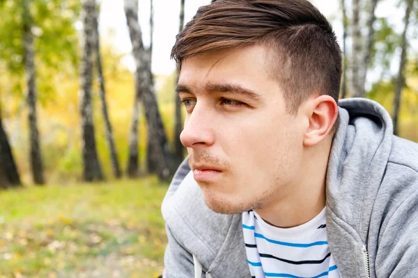 Ormandaki Üzgün Genç Adam Portresi