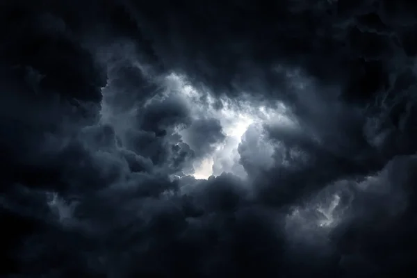 Nuvens Chuva Escura Dramáticas Antes Tempestade Trovão Para Fundo — Fotografia de Stock