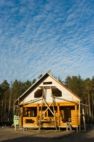 Log house under construction — Stock Photo, Image