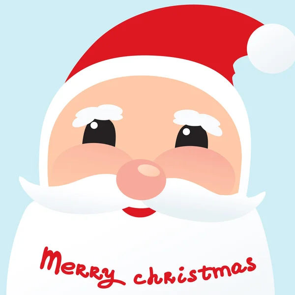 Toon Santa face vector icon — Stock Vector