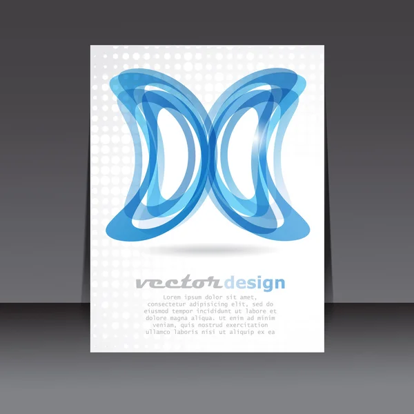 Abstract blue stylish wave. Vector sign for your design — Stock Vector