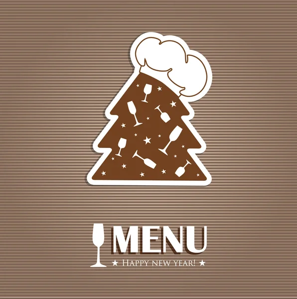 Christmas or new year menu card — Stock Vector