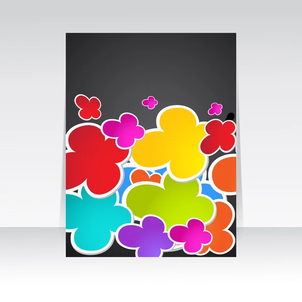 Onde colorée abstraite de fleurs colorées — Image vectorielle