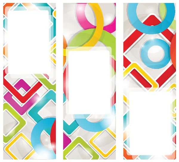 Abstract background with circles and squares — Stock Vector