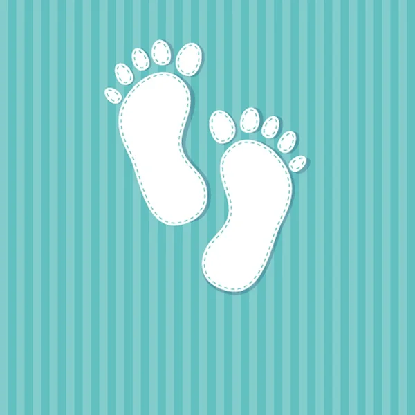 Baby jongen aankondigingskaart. vectorillustratie — Stockvector