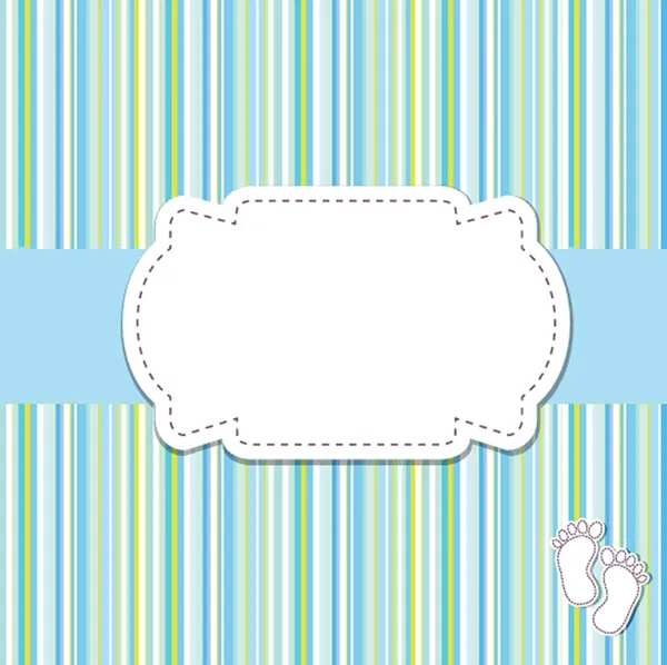 Erkek bebek duyuru kartı. vektör illüstrasyonu