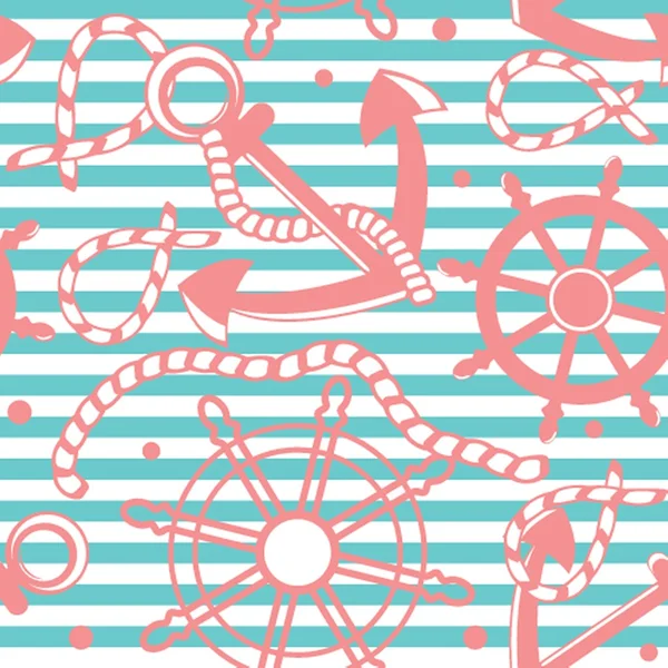 Seamless pattern with anchors — Stock Vector