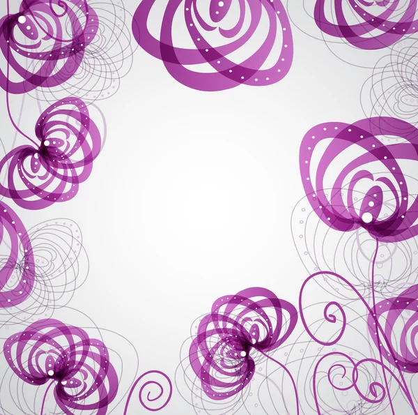 Abstraktní fialové květy — Stockový vektor