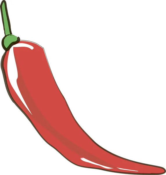 Sketch chili pepper. — Stock Vector