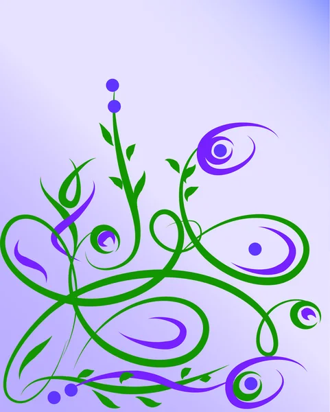 Violette bloemen — Stockvector