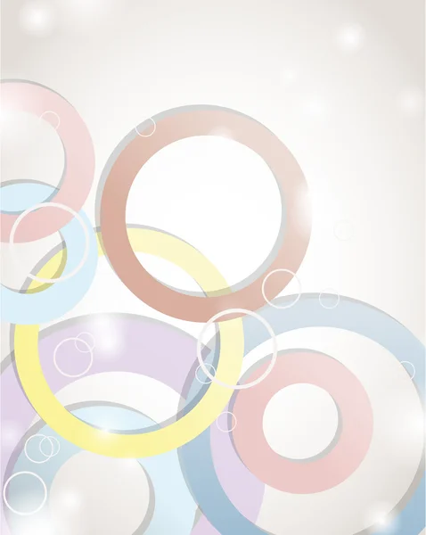Abstracte achtergrond met cirkels en vierkanten — Stockvector