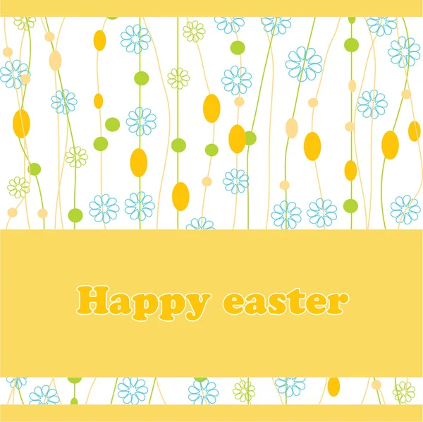 Retro easter card. Vector illustration. — Stock Vector