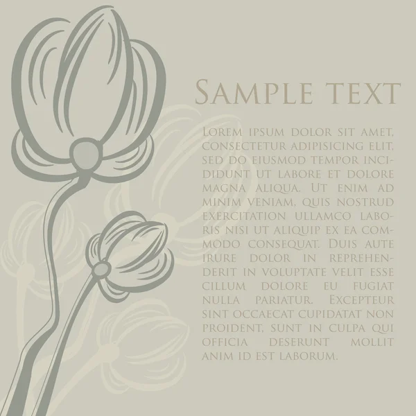 Cartão floral vintage com lugar para texto . —  Vetores de Stock