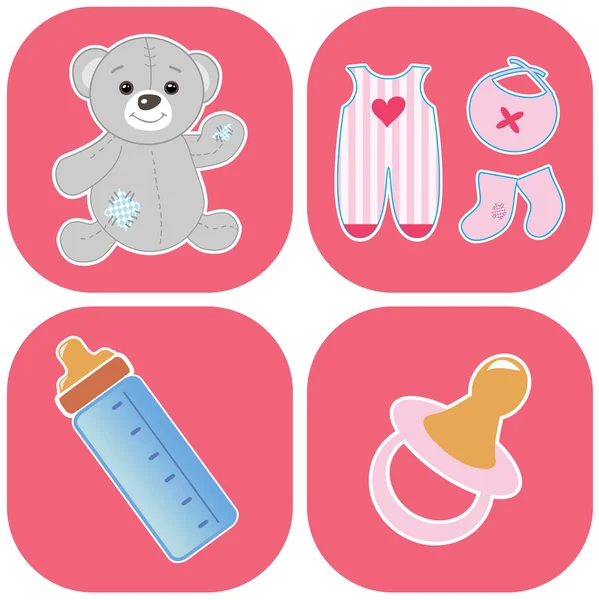 Babys icons set — Stock Vector