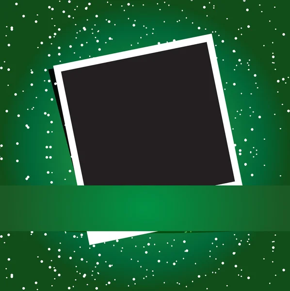 Фоторамка на фоні зеленого паперу — стоковий вектор