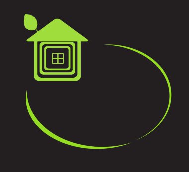 Eko ev simge vektör simgesi