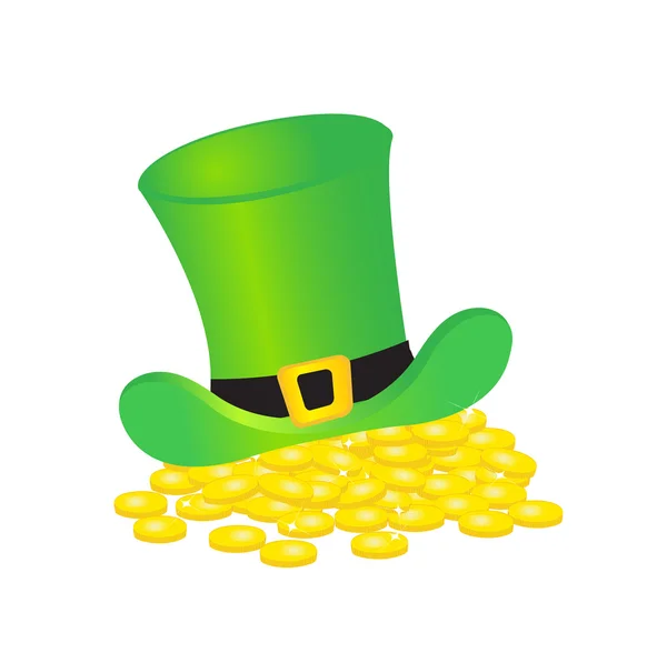 Background with leprechaun or gnome on patrick day — Stock Vector