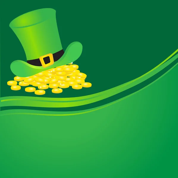 Fond avec leprechaun ou gnome le jour de patrick — Image vectorielle