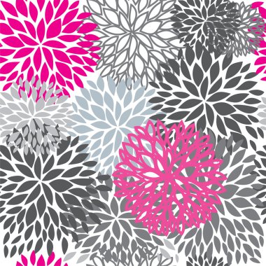 soyut ile Seamless Modeli el çizim çiçek