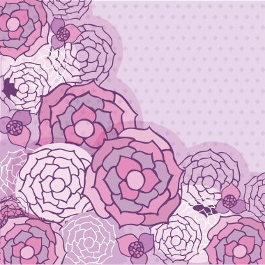 dantel çiçek mavi zemin üzerine çerçeve. Vintage vektör çizim