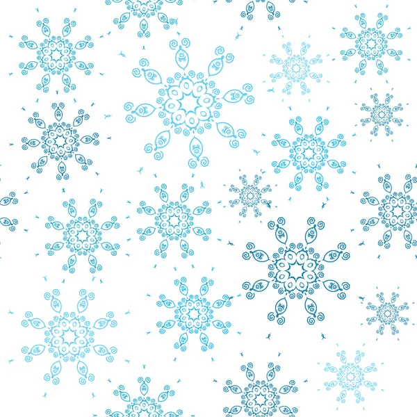 Seamless snowflakes pattern — Stock Vector