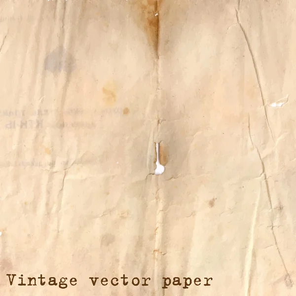 Vintage papier achtergrond met grunge textuur en gaten — Stockvector