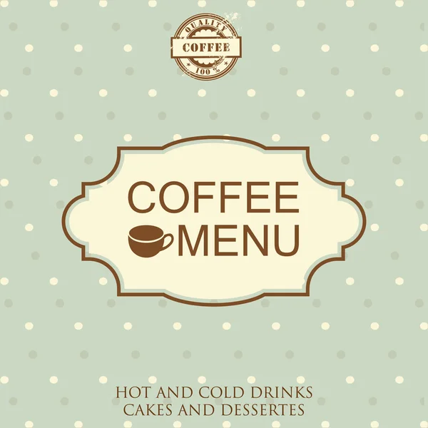 Design de menu de restaurante ou café. Estilo vintage — Vetor de Stock