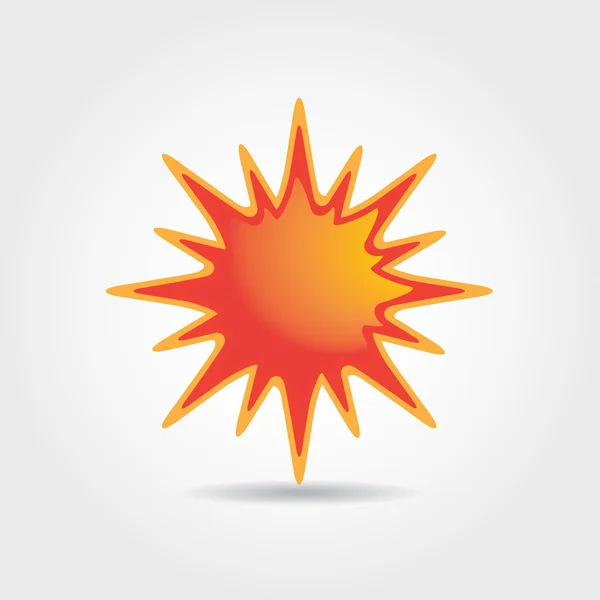 Illustrazione simbolo del sole — Vettoriale Stock