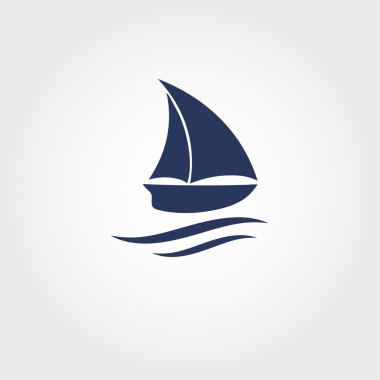 Tekne ve deniz dalgası simgesi