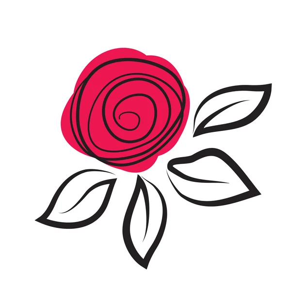 Flor de rosa abstrata — Vetor de Stock