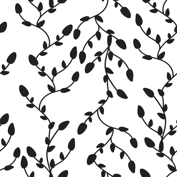 Pattern from tree branches and leaves — Stock Vector