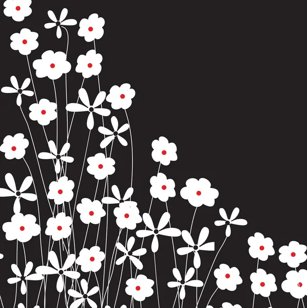 Wenskaart bloemen — Stockvector