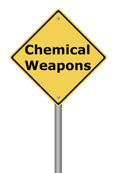 Varning tecken kemiska vapen — Stockfoto