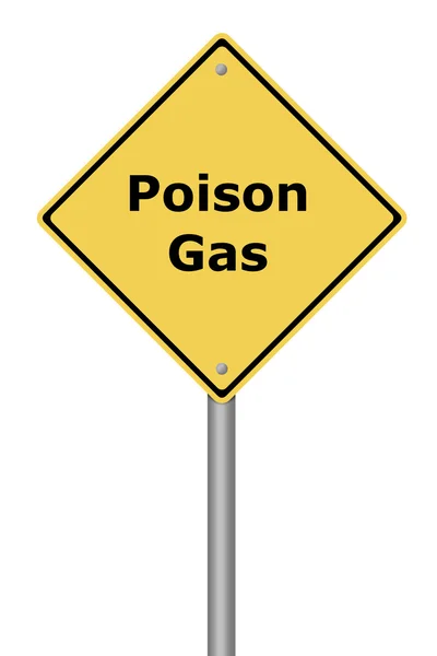 Uwaga znak trujący gaz — Zdjęcie stockowe