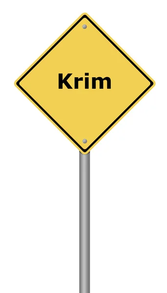 Warning Sign Krim — Stock Photo, Image