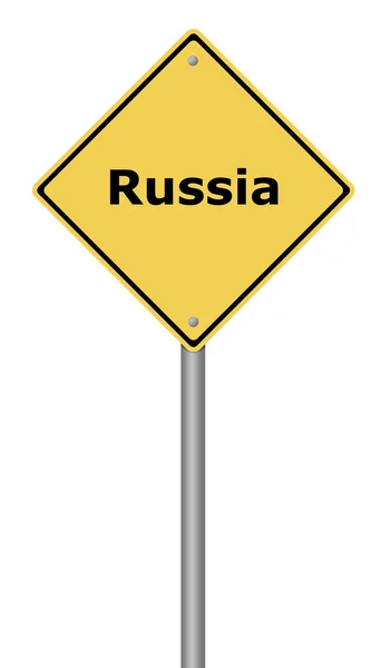 Avertissement Signe Russie — Photo