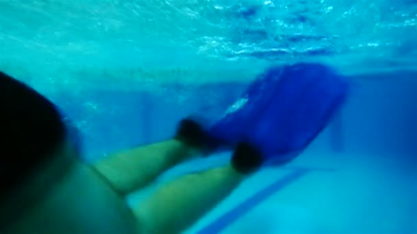 Allenamento, piscina — Video Stock