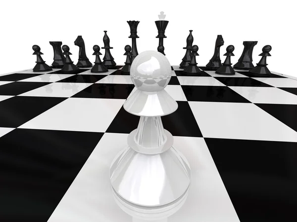 Schach isoliert auf Weiß — Stockfoto