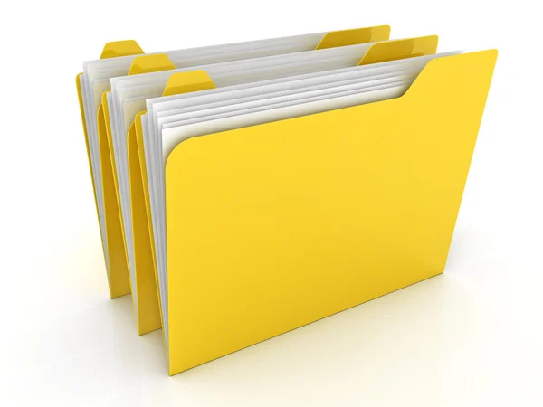 Folders on white — Stock Photo, Image