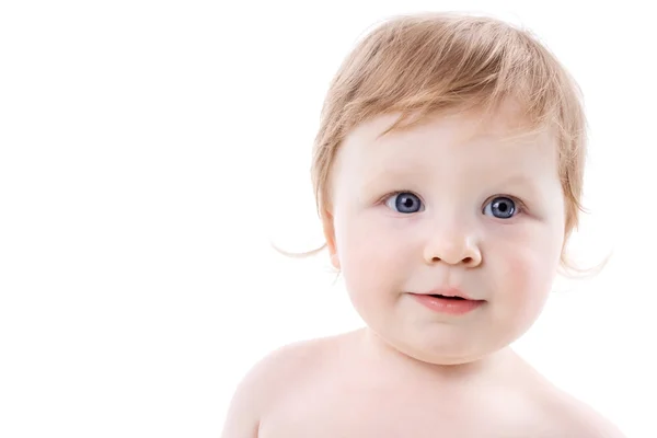 Dulce niño en blanco — Foto de Stock