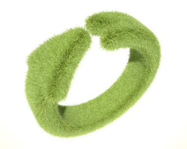 Beyaz arkaplanda izole edilmiş geri dönüşüm sembolü