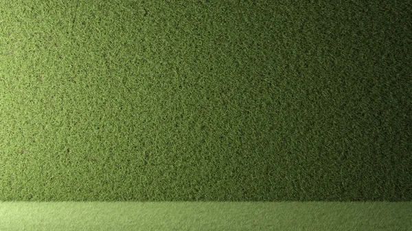 Parede de grama com luz de fundo 3d renderizado — Fotografia de Stock