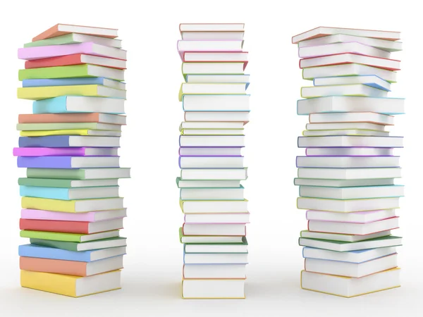 Three stack of books — Stock Photo, Image
