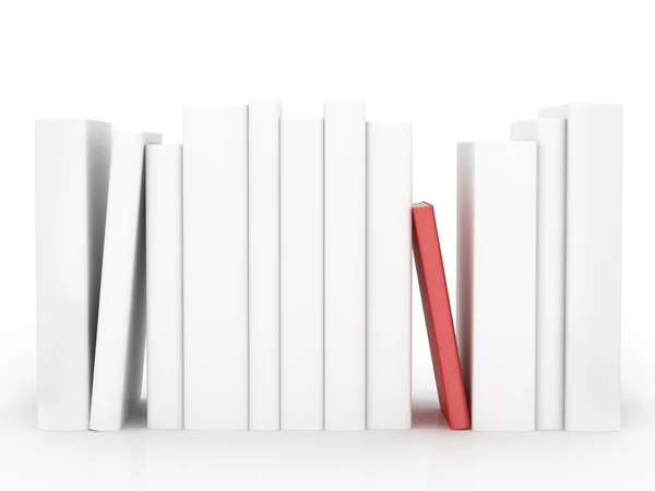 Concept avec livre rouge isolé sur blanc — Photo