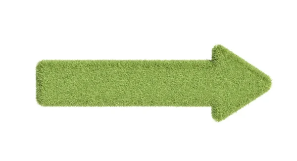 Green grass arrow — Stock Photo, Image